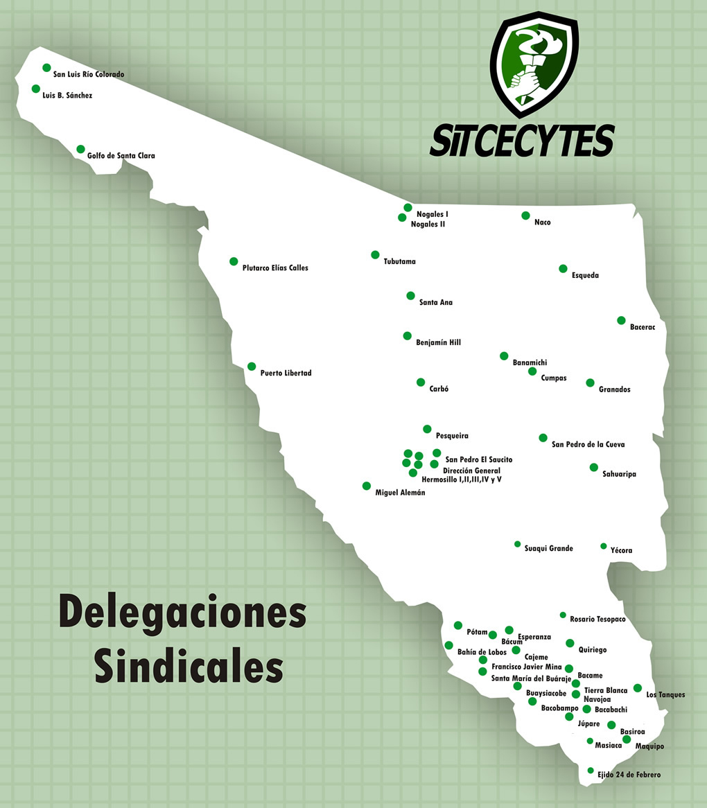 mapa delegaciones SITCECyTES